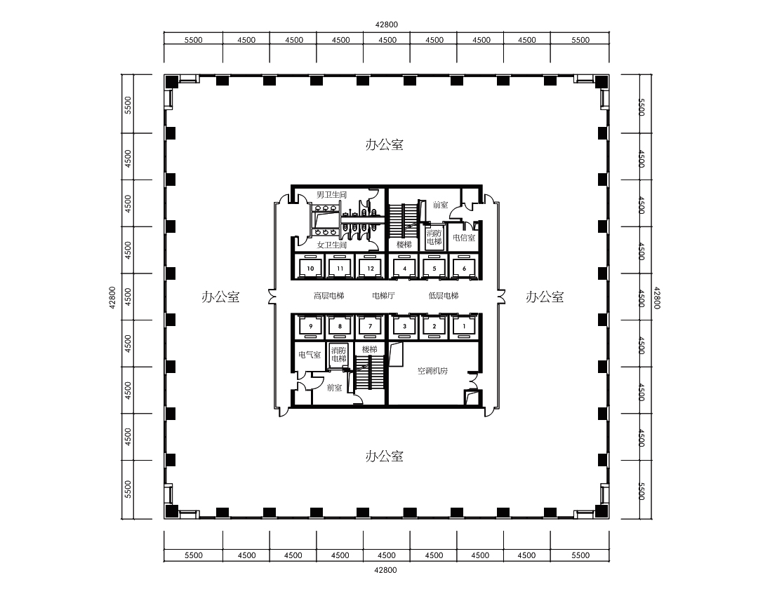 北京银泰中心平面图
